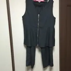 黒 セットアップ ノースリーブ3L