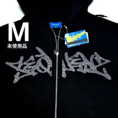 ◆断捨離セール【未使用品М】シークエンズ◎ラインストーン ジップパーカー◎黒のサムネイル