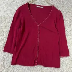 23区 カーディガン レッド 32
