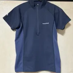 mont-bell クールジップTシャツ M ネイビー
