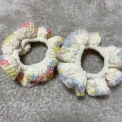 カラフルフリルシュシュ2個セット