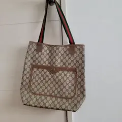 【GUCCI】 オールドグッチ　シェリーライン トートバッグ