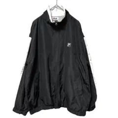 FILA フィラ　ジャンパー　ウィンドブレーカー　　白／黒　M　スポーツ