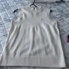 Fred Perry ノースリーブ ニット ベスト ホワイトのサムネイル