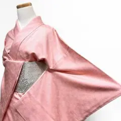 未着用　色無地　菊　唐花　地紋　一つ紋　着物　115 p ms