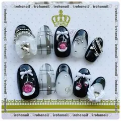 ネイルチップ オーダー受付中 量産型 ワンホン さくらんぼ フレンチガーリー