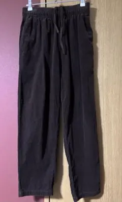 ダークブラウン コーデュロイ イージーパンツ