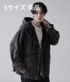 【CLEL】ミリタリーデザイン マウンテンパーカー ブラック系1 S