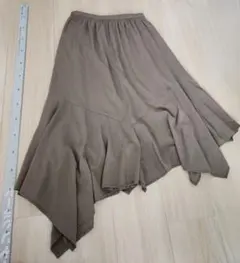 GU アシンメトリースカート カーキ Sサイズ