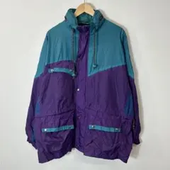 90's Vintage ウィンドブレーカー ナイロンジャケット 紫/青