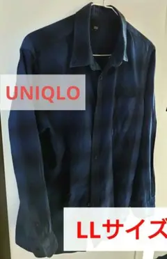 UNIQLO メンズ ネイビーシャツ　ボタンダウン LL サイズ