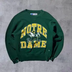 90s RUSSELL NOTRE DAME Vガゼット カレッジスウェット 緑のサムネイル