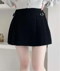 サイドベルトプリーツスカート　105079