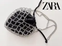 ZARA ハートビーズバッグ 巾着