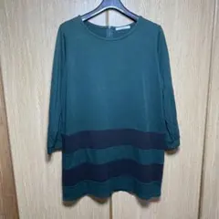 OLIVE des OLIVE ダークグリーン　7分袖チュニック　Mサイズのサムネイル