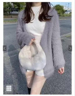 ケーブルニットカーディガンXニットビスチェアンサンブル [cu218]