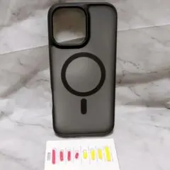 iPhone 16 Pro Max 用 ケース 半透明 ブラック