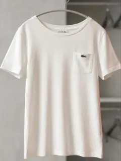 LACOSTE ポケット付き半袖Tシャツ ホワイト 38