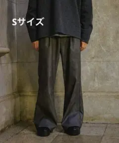 Casper John ケミカルPUフレアパンツ グレー　Sサイズ