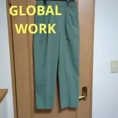 美品！GLOBAL WORK ウツクシルエットDRYテーパード パンツ M