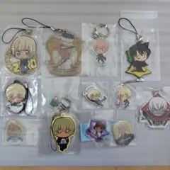 a-2089 名探偵コナン ストラップ類 安室透 灰原哀 怪盗キッド 13点