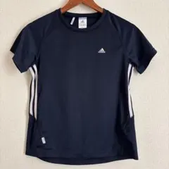 【adidas アディダス】 レディース Lサイズ 半袖ウェア ネイビー