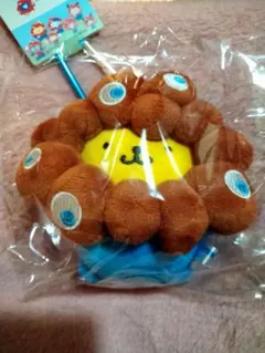 新品袋入！万博　ミャクミャク ポムポムプリン　カラビナ付き　キーホルダー　茶色