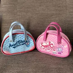 ナルミヤキャラクターズ エナメルボストン風ポーチ メゾピアノ エンジェルブルー