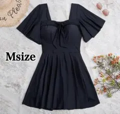 水着 フレアスカート 体型カバー 着痩せ 2024 新デザイン ブラック 韓国