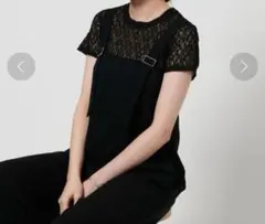 新品BEAUTY &YOUTH フラワーレース ショートスリーブ プルオーバー