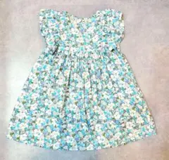 花柄ワンピース 100cm フレンチスリーブ 夏 リバティ風