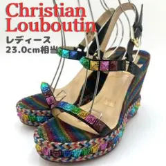 クリスチャンルブタン ウェッジサンダル ピラクロウ レインボー