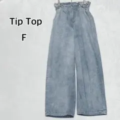 ＊Tip Top ブルー ワイドデニムパンツ F ハイウエスト 春夏 i6012のサムネイル