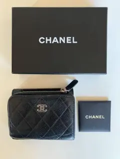 CHANEL【シャネル】　3つ折り財布　キャビアスキン　ブラックのサムネイル