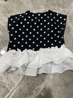 プティマイン　ドット　フリル　トップス