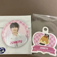 TREASURE ジュンギュ はぴだんぶい　カフェ　 缶バッチ　ストロータグ