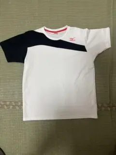 MIZUNO 半袖 Tシャツ ホワイト/ネイビー