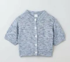 ＜6(ROKU)＞ミックスカラー ショートスリーブ ニット カーディガン