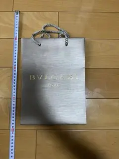 BULGARI ショッパー シルバー 約30cm x 25cm