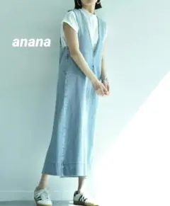 【美品】 anana BACKベルトデニムワンピースのサムネイル