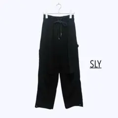 ♡ SLY スライ ウーブン ルーズ カーゴパンツ ブラック ワークパンツ 春夏のサムネイル