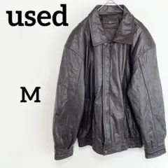 used 古着 ヴィンテージ レザージャケット ブラウン M 秋冬 アメカジ