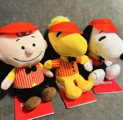 PEANUTS　SNOOPYぬいぐるみ～バーガーショップ～３種コンプリート
