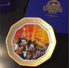 東京ディズニーシー クリスマス 絵皿 箱 スタンド付き 2003年