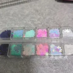 雪の結晶封入パーツ 12個セット