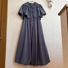 【美品】ノースリーブ ロングワンピース バルーンスカート 3way