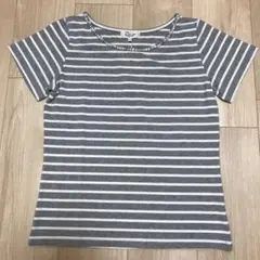 SOUP ボーダー 半袖 Tシャツ ビジュー付きのサムネイル