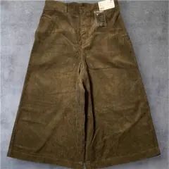 【新品タグ付】ユニクロ ハイウエストコーデュロイワイドクロップドパンツ 73XL
