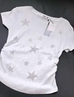 INS. 星柄 ラインストーン Tシャツ ホワイト