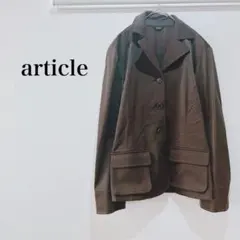 article 長袖ジャケット ブラウン 綿 シンプル 無地 カジュアル